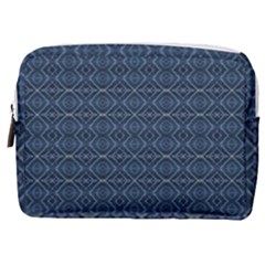 Blue Diamonds Motif Fancy Pattern Design Make Up Pouch (medium) by dflcprintsclothing