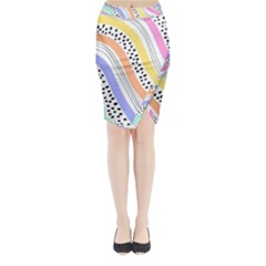 Background Abstract Wallpaper Midi Wrap Pencil Skirt