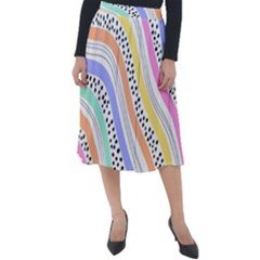 Background Abstract Wallpaper Classic Velour Midi Skirt 