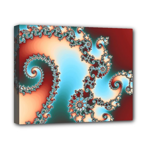 Fractal Spiral Art Math Abstract Canvas 10  X 8  (stretched)