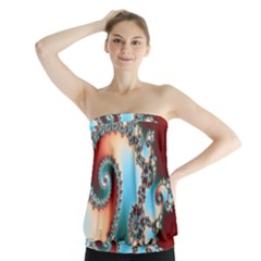 Fractal Spiral Art Math Abstract Strapless Top by Ravend