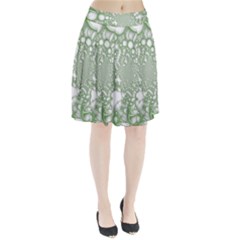 Green Abstract Fractal Background Texture Pleated Skirt