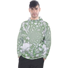 Green Abstract Fractal Background Texture Men s Pullover Hoodie