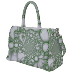 Green Abstract Fractal Background Texture Duffel Travel Bag by Ravend