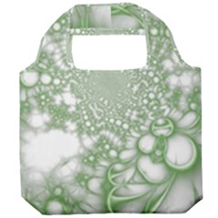 Green Abstract Fractal Background Texture Foldable Grocery Recycle Bag by Ravend