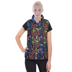 Bears Colors Dead Head Deadhead Grateful Dead Women s Button Up Vest by Sapixe