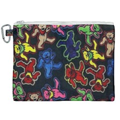 Bears Colors Dead Head Deadhead Grateful Dead Canvas Cosmetic Bag (xxl)