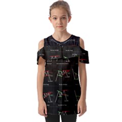 Chart Pattern Fold Over Open Sleeve Top