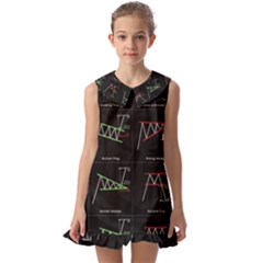 Chart Pattern Kids  Pilgrim Collar Ruffle Hem Dress by Sapixe