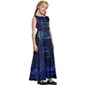 Screen Glitch Broken  Crack  Fracture  Glass Pattern Kids  Satin Sleeveless Maxi Dress View3