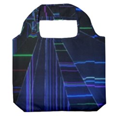 Screen Glitch Broken  Crack  Fracture  Glass Pattern Premium Foldable Grocery Recycle Bag by Sapixe