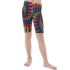 Deadhead Bears Band  Colorsdead Head Grateful Dead Pattern Kids  Mid Length Swim Shorts