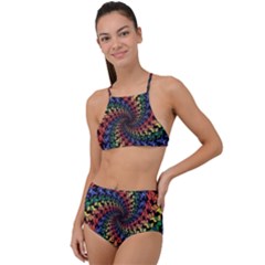 Deadhead Bears Band  Colorsdead Head Grateful Dead Pattern High Waist Tankini Set