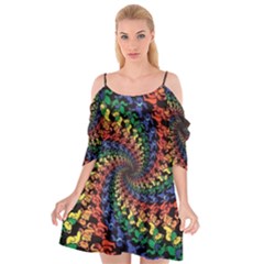 Deadhead Bears Band  Colorsdead Head Grateful Dead Pattern Cutout Spaghetti Strap Chiffon Dress