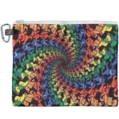 Deadhead Bears Band  Colorsdead Head Grateful Dead Pattern Canvas Cosmetic Bag (XXXL)