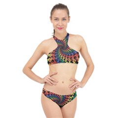 Deadhead Bears Band  Colorsdead Head Grateful Dead Pattern High Neck Bikini Set by Sapixe