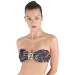 Deadhead Bears Band  Colorsdead Head Grateful Dead Pattern Twist Bandeau Bikini Top