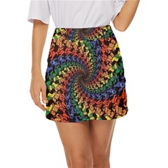 Deadhead Bears Band  Colorsdead Head Grateful Dead Pattern Mini Front Wrap Skirt