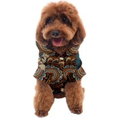 Bohemian Flair In Blue And Earthtones Dog Coat