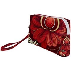 Bohemian Flower Drop Wristlet Pouch Bag (small) by HWDesign