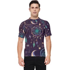 Bohemian  Stars, Moons, And Dreamcatchers Men s Short Sleeve Rash Guard by HWDesign