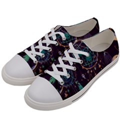 Bohemian  Stars, Moons, And Dreamcatchers Women s Low Top Canvas Sneakers by HWDesign