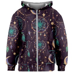 Bohemian  Stars, Moons, And Dreamcatchers Kids  Zipper Hoodie Without Drawstring