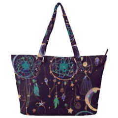 Bohemian  Stars, Moons, And Dreamcatchers Full Print Shoulder Bag by HWDesign