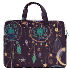 Bohemian  Stars, Moons, And Dreamcatchers Macbook Pro 13  Double Pocket Laptop Bag by HWDesign