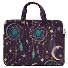 Bohemian  Stars, Moons, And Dreamcatchers Macbook Pro 16  Double Pocket Laptop Bag 