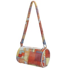 Art Abstract Rectangle Square Mini Cylinder Bag