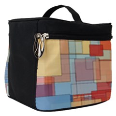 Art Abstract Rectangle Square Make Up Travel Bag (small)