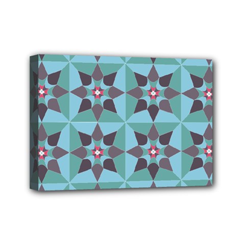 Floral Pattern Floral Motif Mini Canvas 7  X 5  (stretched)