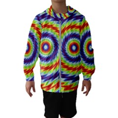 Mandala Kaleidoscope Background Kids  Hooded Windbreaker by Ravend