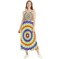 Mandala Kaleidoscope Background Boho Sleeveless Summer Dress