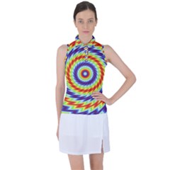 Mandala Kaleidoscope Background Women s Sleeveless Polo Tee