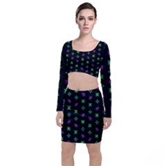 Pattern Background Bright Pattern Top And Skirt Sets