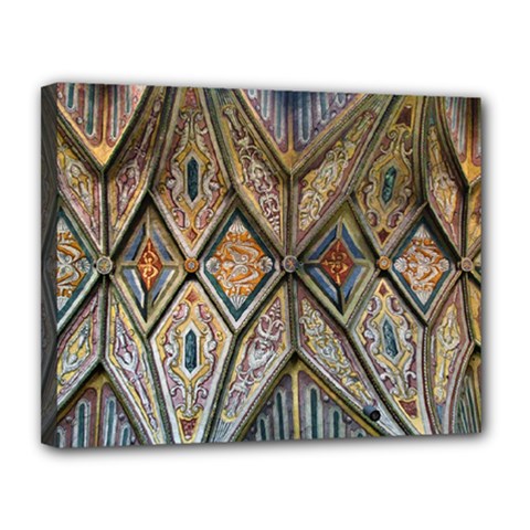 Church Ceiling Mural Architecture Canvas 14  X 11  (stretched) by Ravend