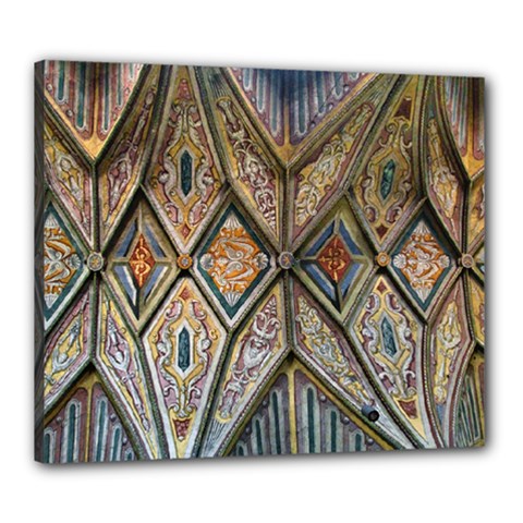 Church Ceiling Mural Architecture Canvas 24  X 20  (stretched)