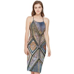 Church Ceiling Mural Architecture Bodycon Cross Back Summer Dress by Ravend