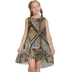 Church Ceiling Mural Architecture Kids  Frill Swing Dress by Ravend