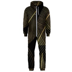 Leaves Nature Art Design Pattern Hooded Jumpsuit (men) by Ravend