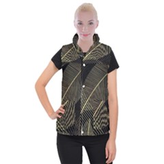 Leaves Nature Art Design Pattern Women s Button Up Vest