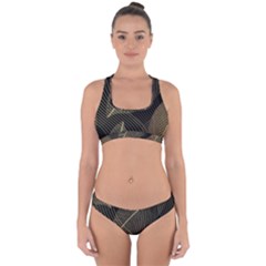 Leaves Nature Art Design Pattern Cross Back Hipster Bikini Set