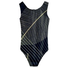 Leaves Nature Art Design Pattern Kids  Cut-out Back One Piece Swimsuit