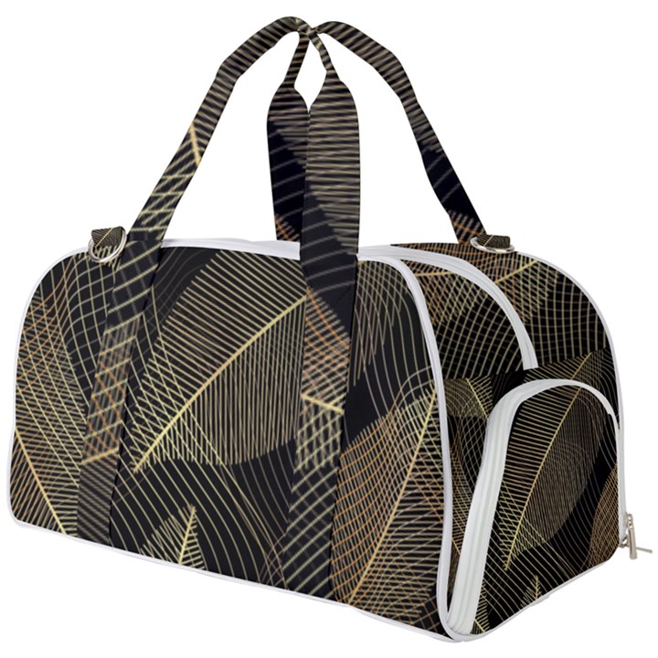 Leaves Nature Art Design Pattern Burner Gym Duffel Bag