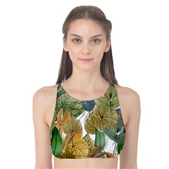 Sheet Autumn Color Drawing Tank Bikini Top