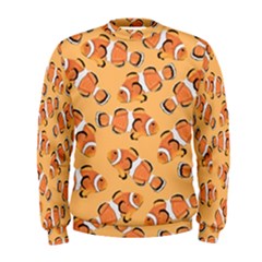 Fish Clownfish Orange Background Men s Sweatshirt