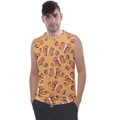 Fish Clownfish Orange Background Men s Regular Tank Top by Ravend