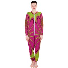 Floral Art Design Pattern Onepiece Jumpsuit (ladies)
